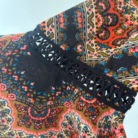 Boho Chiasso Diamond Print Paisley Dtess Sz M - Picture 3 of 5